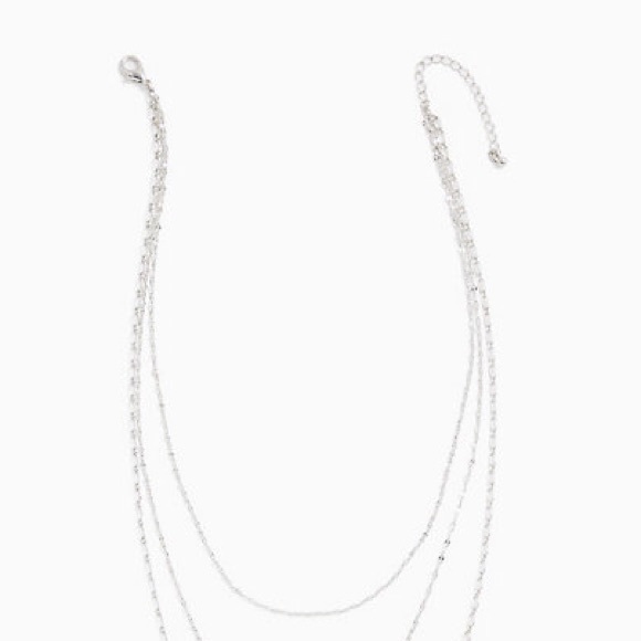 NWT Torrid Silvertone 3 chain layered necklace - Picture 2 of 7